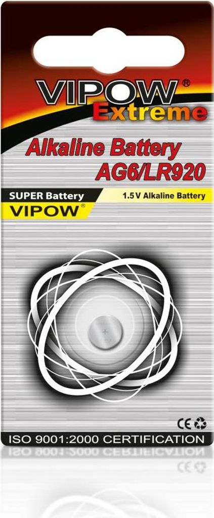 Vipow Extreme AG6 LR69 Alkaline Batterie, 1.5V, 1 Stück, langlebig & zuverlässig