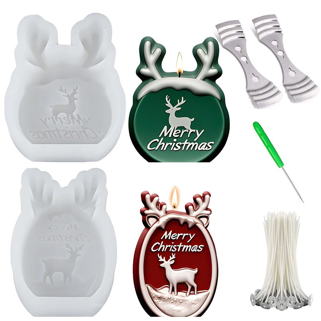 Silikonformen für Kerzen, Weihnachtsdekorationen und Weihnachtskugeln.