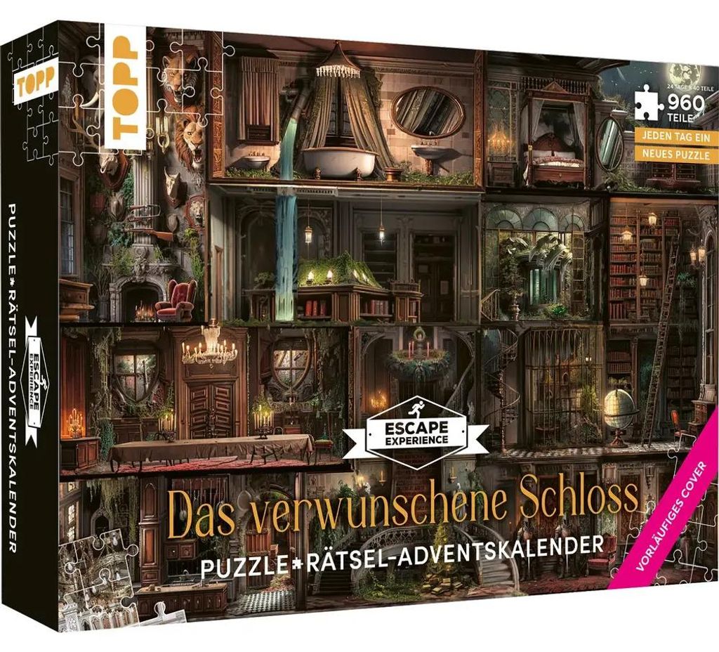 Calendario dell'Avvento a tema puzzle: Il castello Immagine del prodotto 