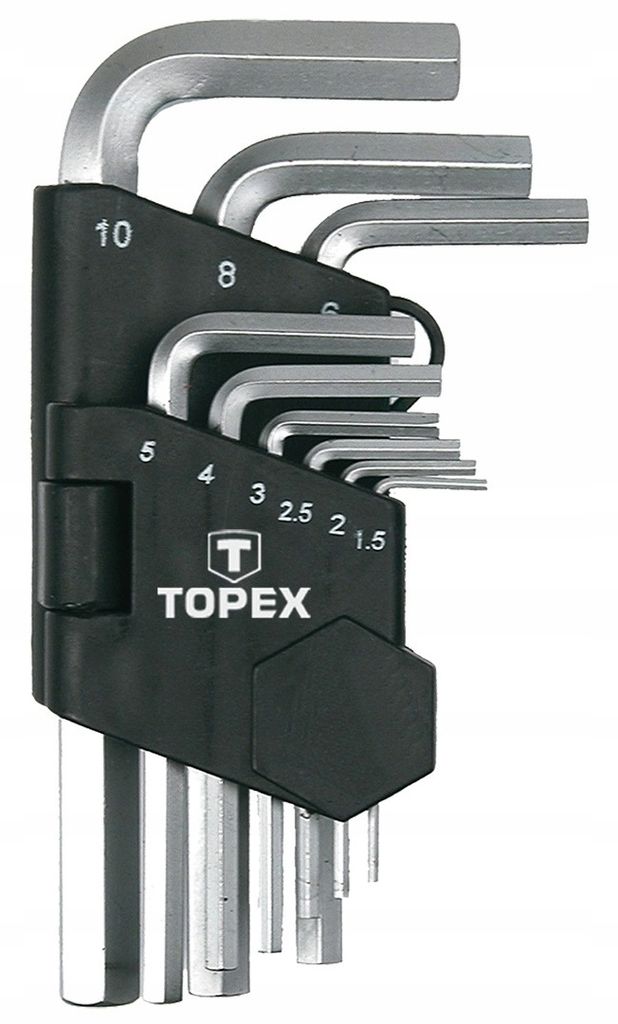 TOPEX Chiavi esagonali 1,5-10 mm, set di 9 pezzi. Immagine del prodotto 