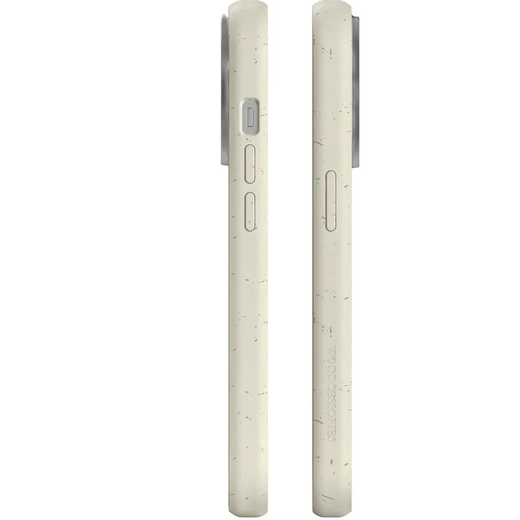 Cover Woodcessories MagSafe iPhone 14 Pro Max Offwhite | Trasparente Bio - 5