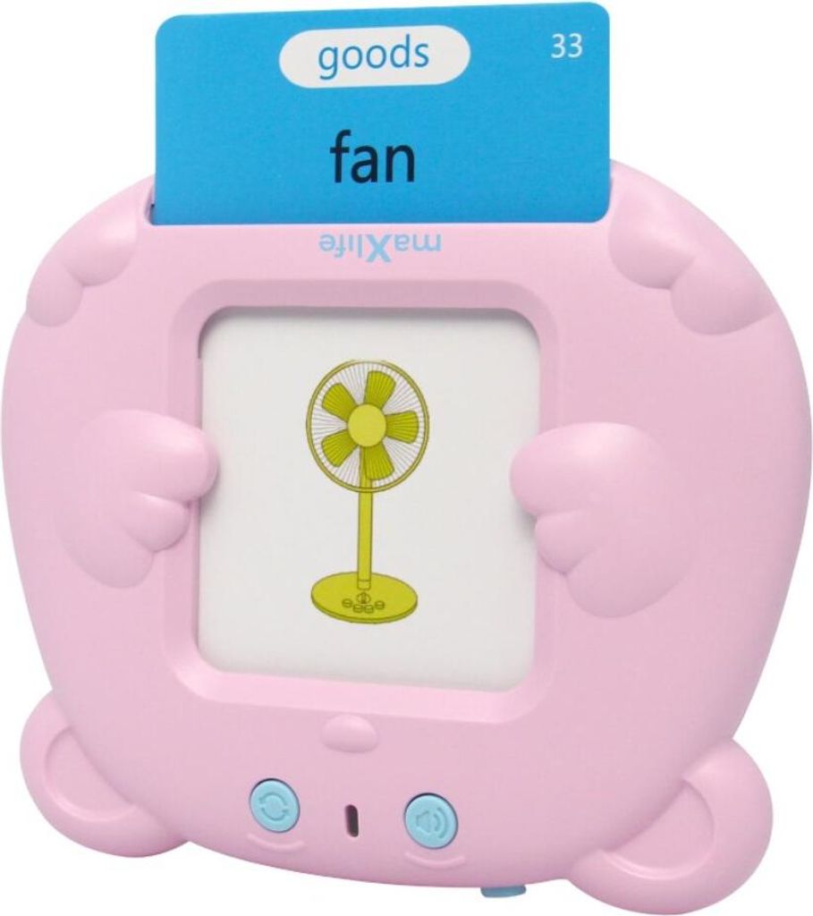 Maxlife Englisch Lerngerät für Kinder mit Lernkarten Pink
