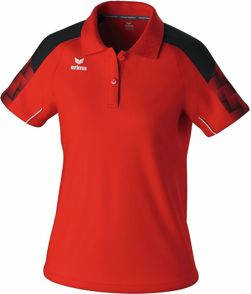 Erima Evo Star Poloshirt Damen - Rot / Schwarz