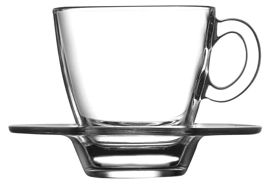 Pasabahce Aqua 95756 Espressotassen mit Unterteller