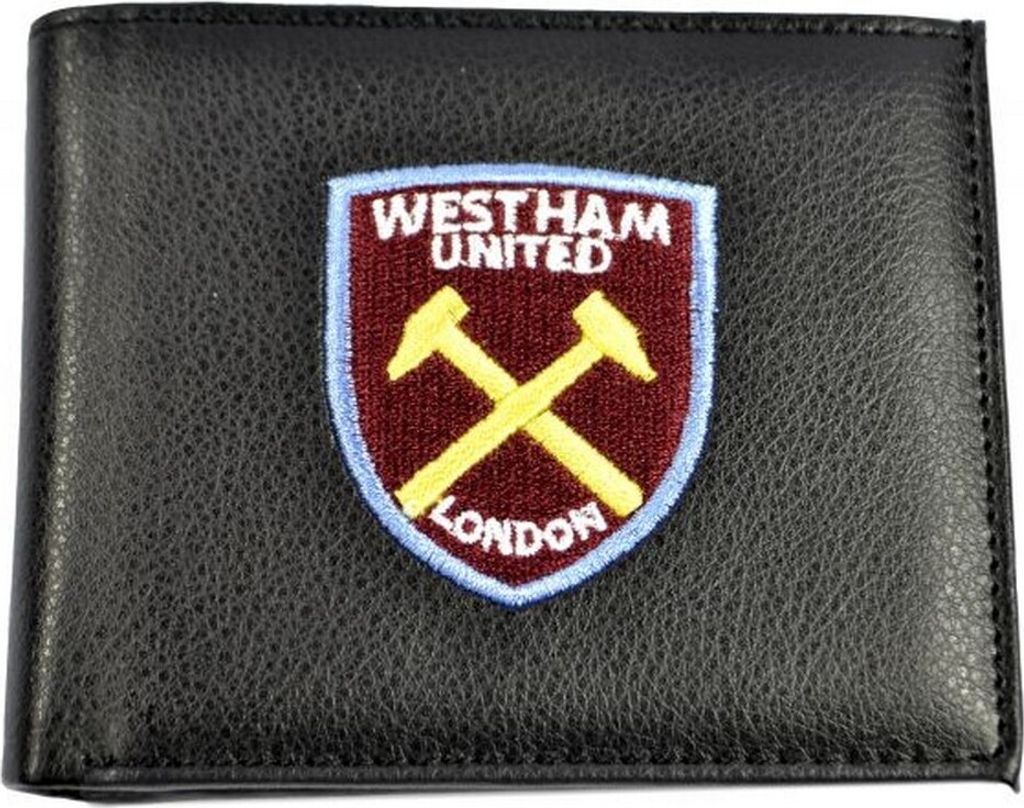 West Ham United FC - Brieftasche bestickt BS4490 (Einheitsgröße) (Schwarz)