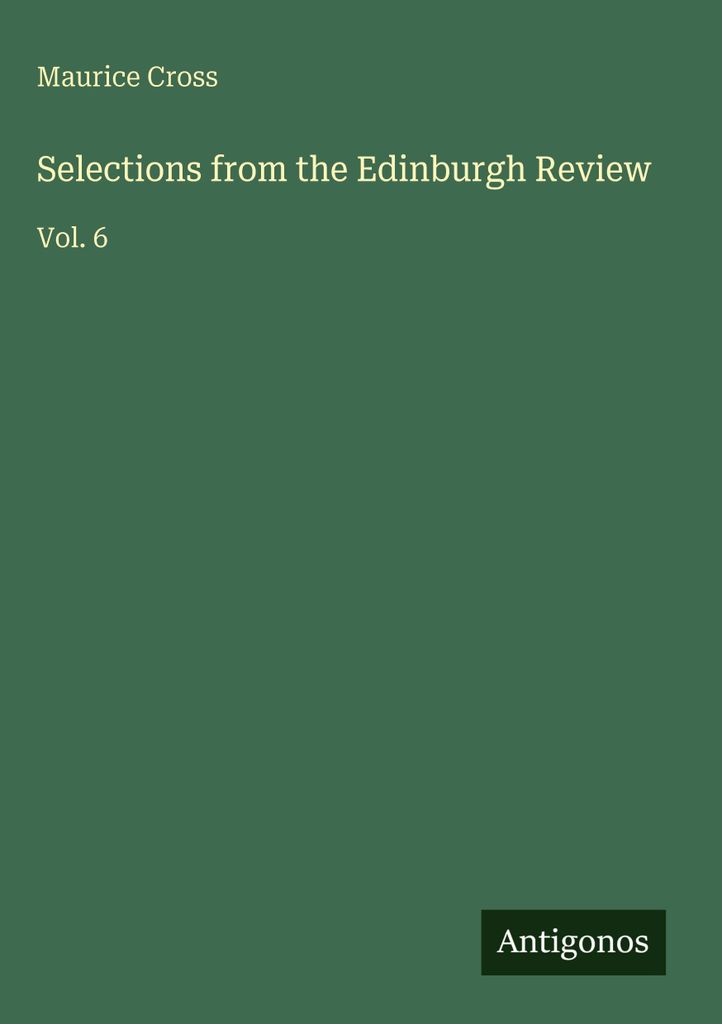 Selections from the Edinburgh Review