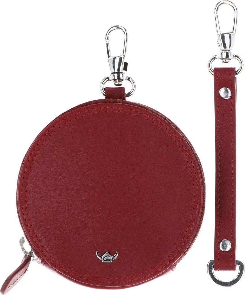 Golden Head Leder Schlüsselmäppchen Utensilientasche Polo RV-Schlüsseletui rund 5110 Rot dunkelrot