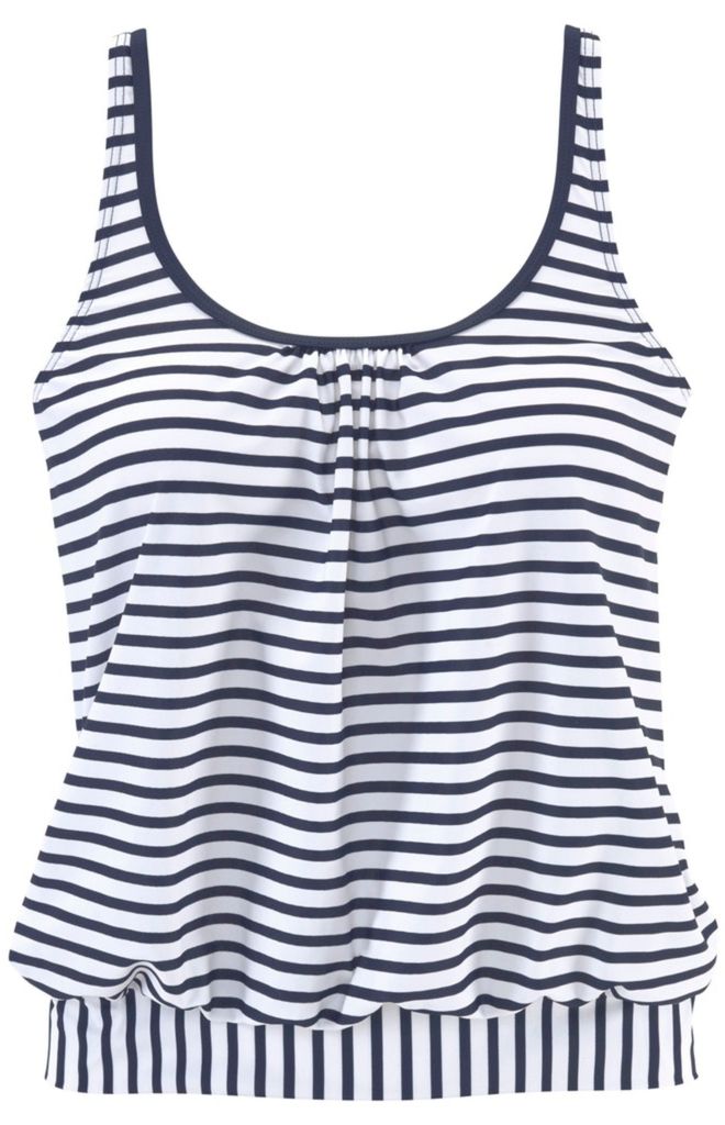 VENICE BEACH Oversize-Tankini-Top 22669 white-navy-s 44