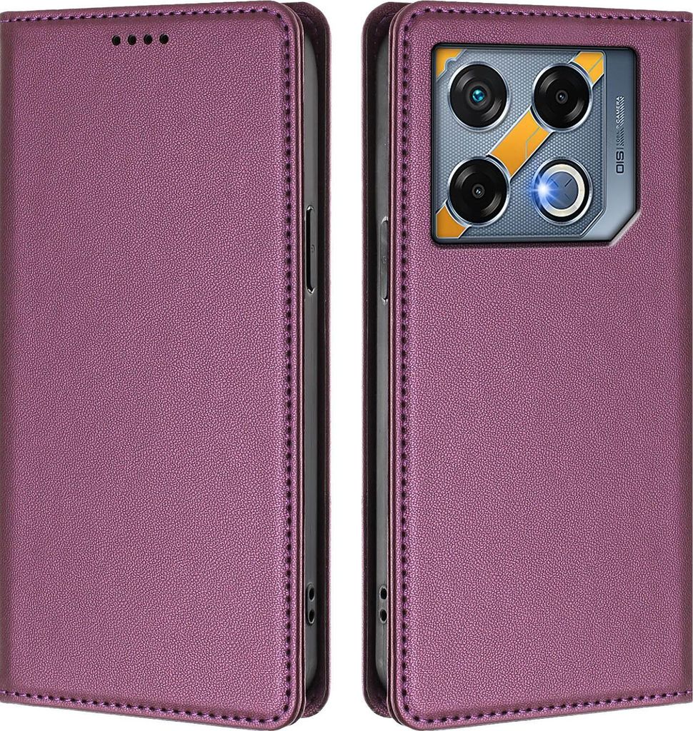 Handyhülle für Infinix GT 20 Pro 5G, Kunstleder Klapphülle Stoßfeste Magnetische Hülle mit Ständer Lila