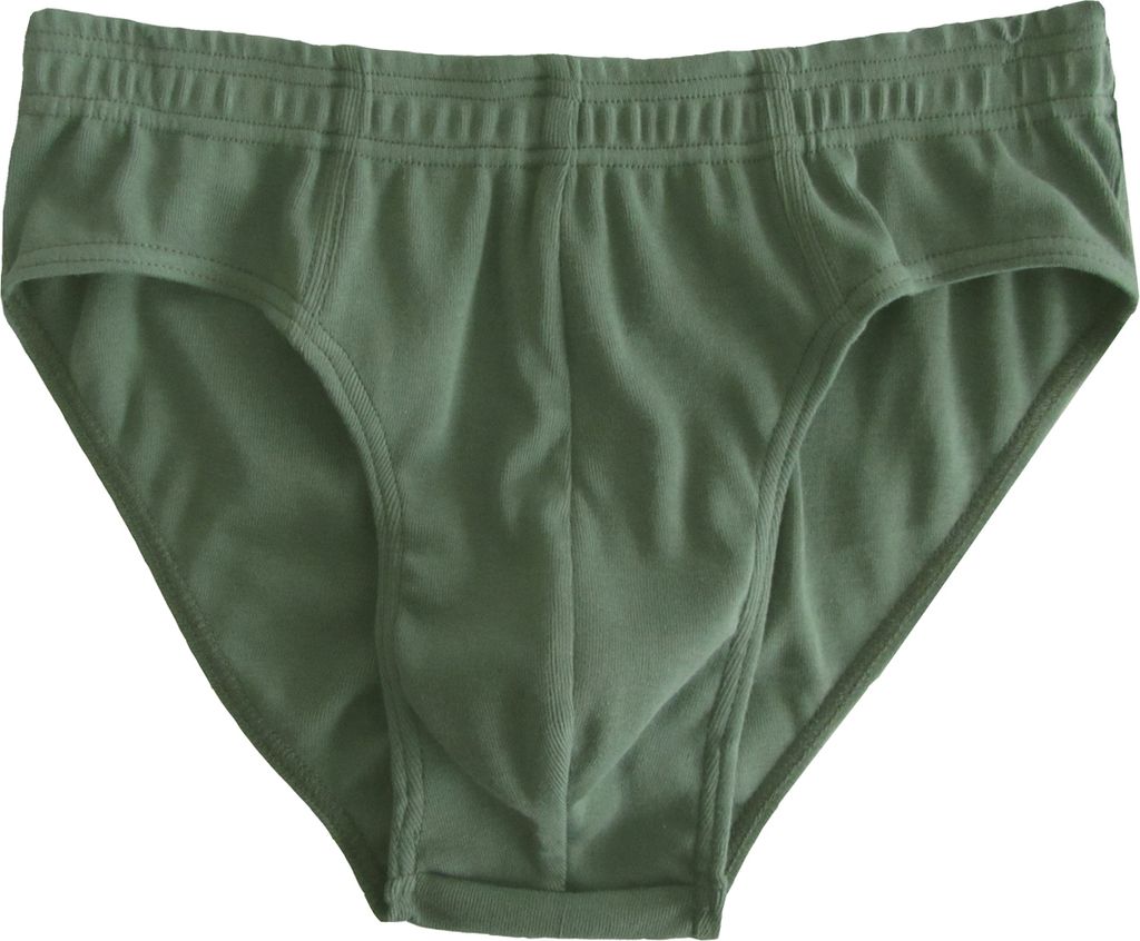 HERMKO 3300 Herren Slip aus 100% Baumwolle, Sportslip ohne Eingriff mit weichem Bund für Männer, Größe:D 8 = EU XXL, Farbe:olive