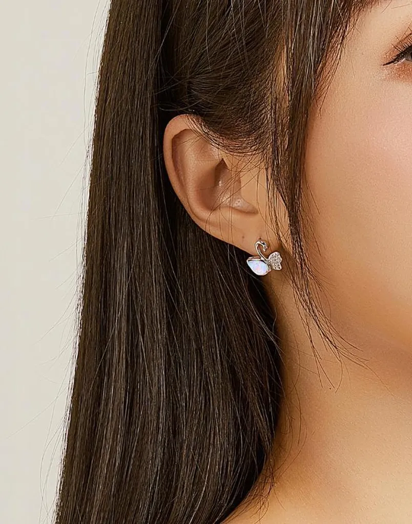Orecchini gioielli 925 in argento sterling orecchini con zircone in oro placcato