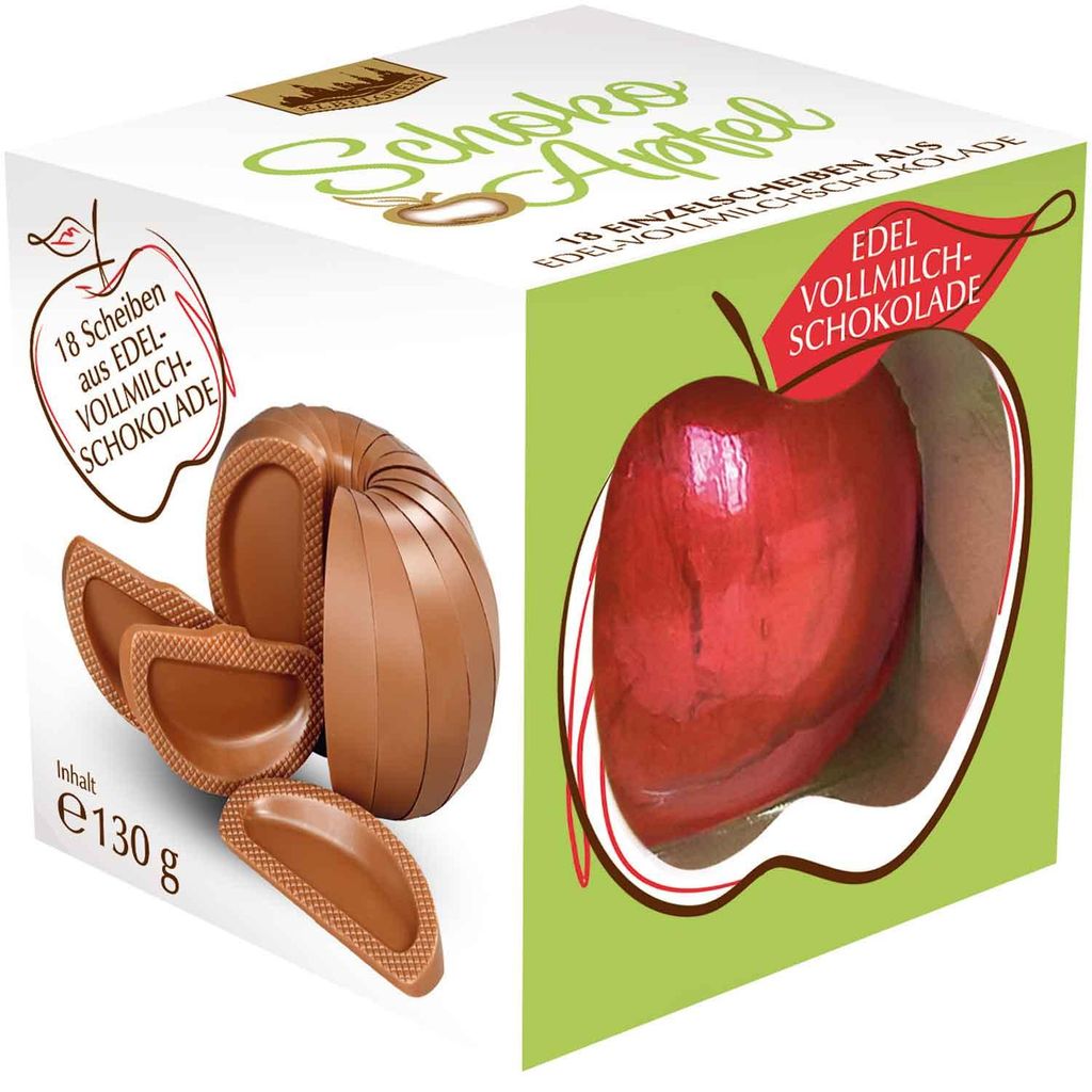 Argenta Schoko Apfel Edel-Vollmilchschokolade 130g Produktbild 