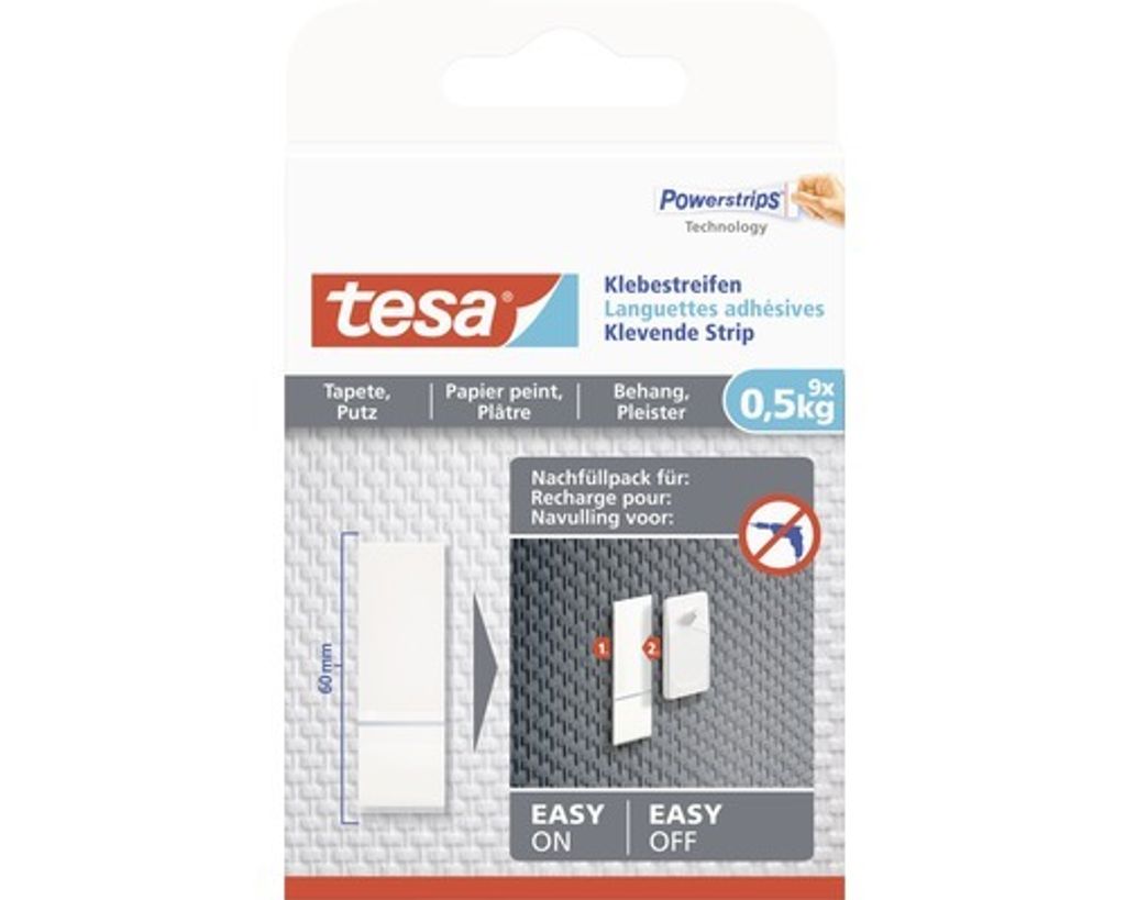 tesa Klebestreifen Tapete & Putz bis 0,5kg              Produktbild 