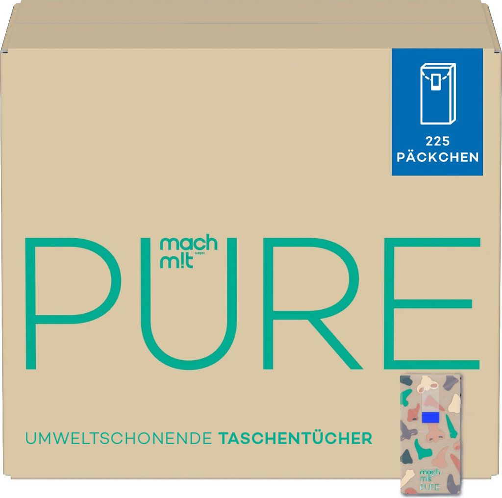 mach m!t PURE Taschentücher 4-lagig - extrem weich & frei Produktbild 
