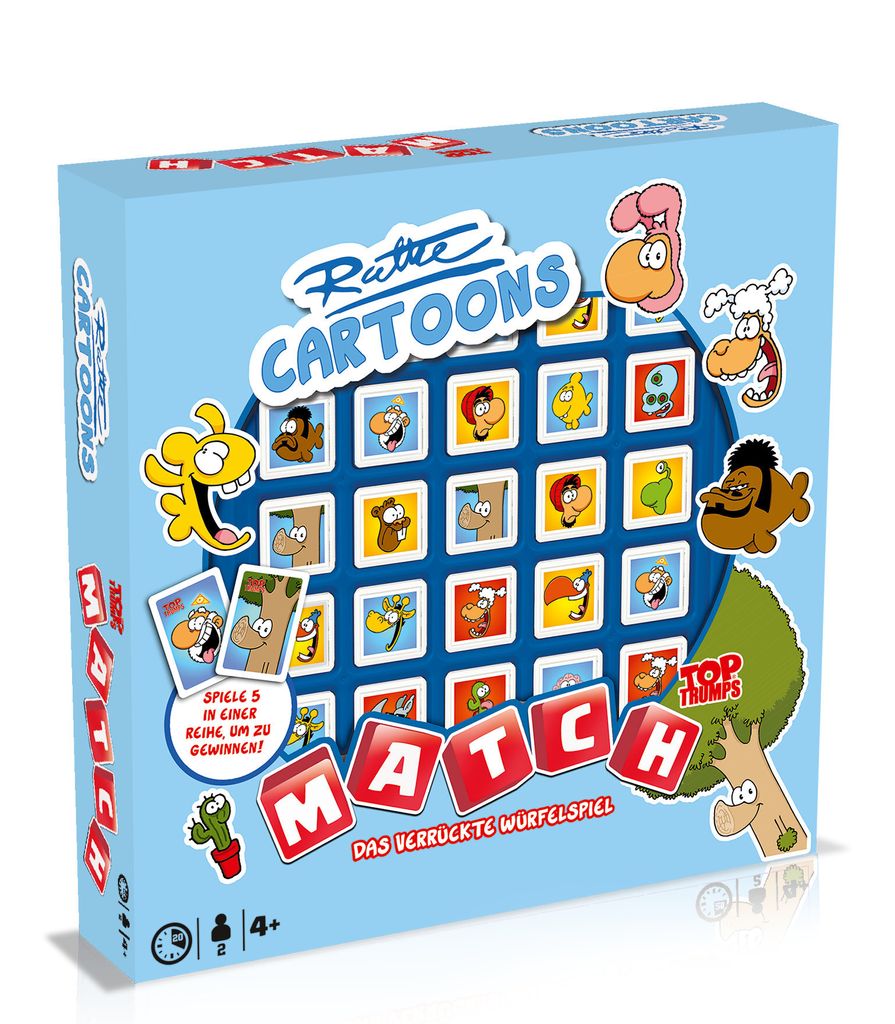 Top Trumps Match Ruthe Cartoons Würfelspiel Gesellschaftsspiel Kinderspiel Spiel