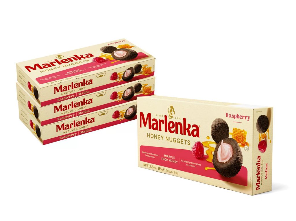 3+1 MARLENKA Palline al miele e lamponi 4 x 235 g Immagine del prodotto 