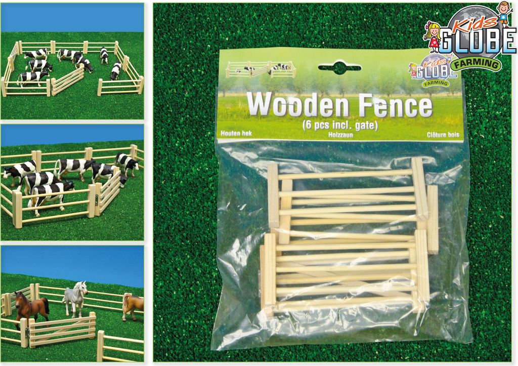 Kids Globe Weidezaun Maßstab 1:32, Holzzaun für Tiere, Zdjęcie produktu 