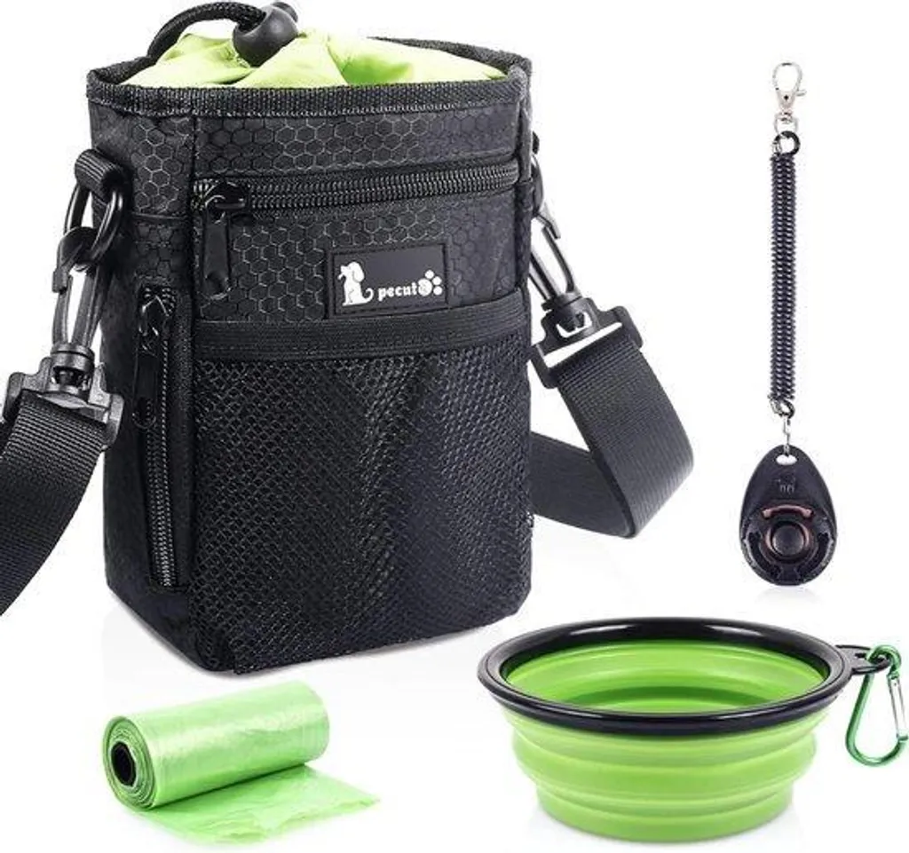 Sac de transport chien noir S doublé avec poche de rangement utile
