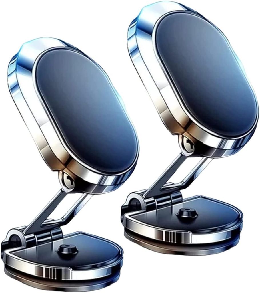 Handyhalterung Auto Magnet Doppellagig Faltbar 360° Verstellbar Magnetische Handy Halterung fürs Auto [2 Stück] Universal KFZ Handyhalter