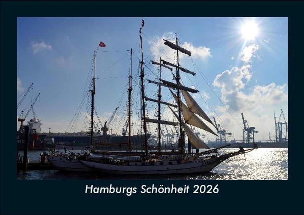 Hamburgs Schönheit 2026 Fotokalender - Querformat DIN A5, Monatskalender mit Bild-Motiven aus Orten und Städten, Ländern und Kontinenten