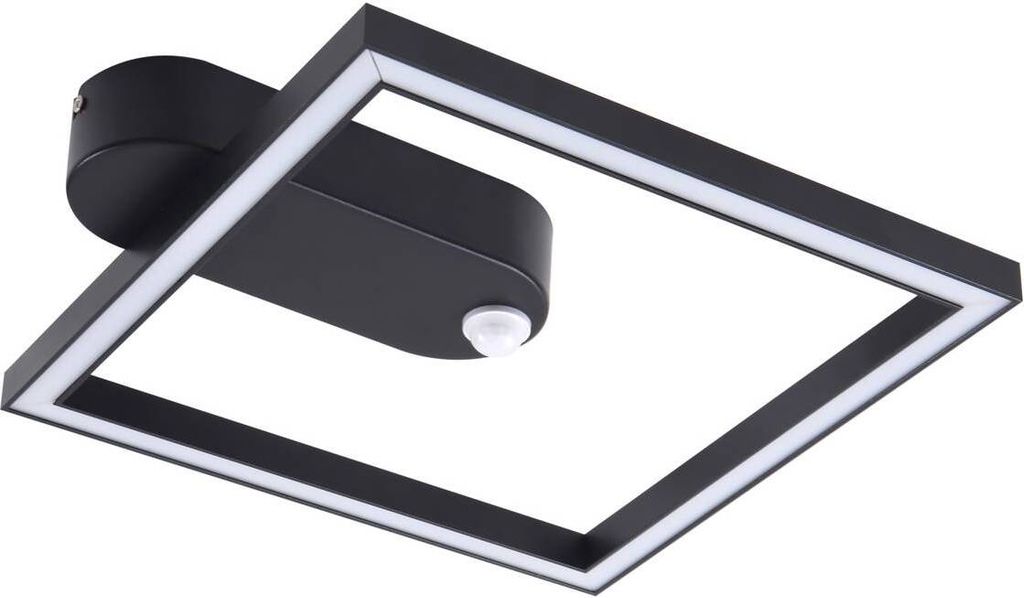 Lindby LED-Deckenleuchte Yulla, 34 cm, schwarz, Sensor Produktbild 