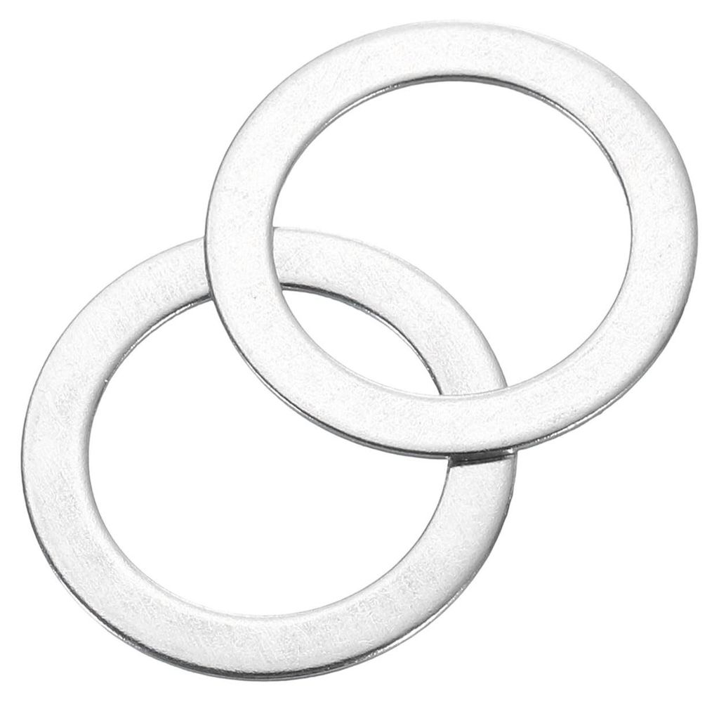 60 Stück runde Ringe M14 x 20 x 0,2 mm, Edelstahl-Dichtungsringe, silberfarbene Ringe, flache O-Ringe für Schrauben, Muttern und Gewindestangen.