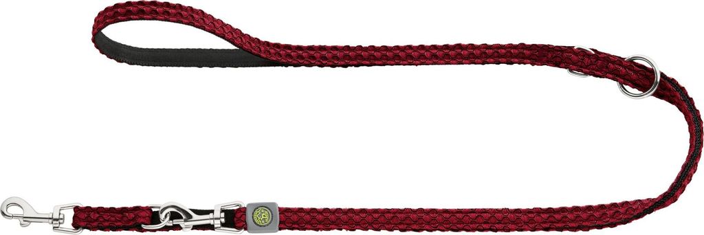 Hunter Hundeleine Führleine verstellbar Hilo 2 m x 1,5 cm rot