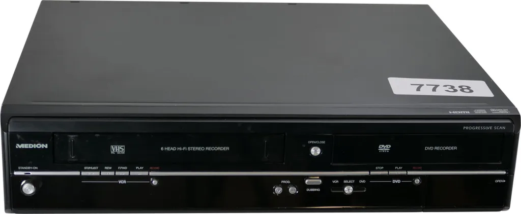 Medion MD83425 Enregistreur Mixte Combo VHS et DVD Noir avec Télécommande