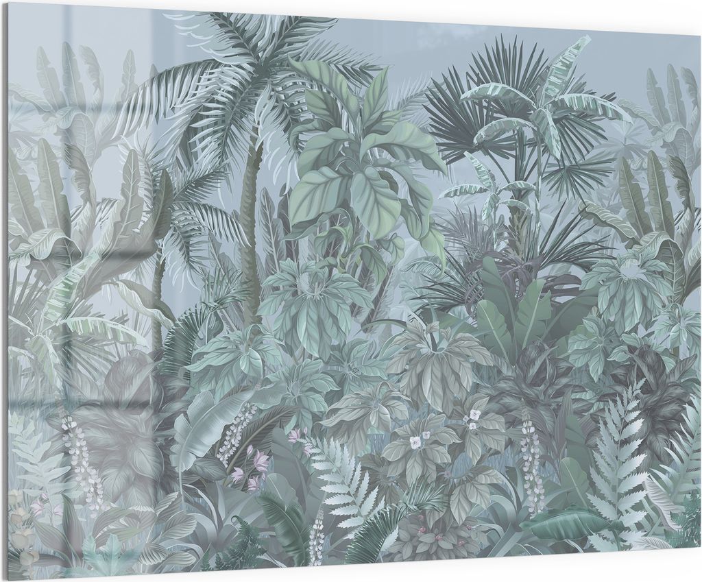 DEQORI Magnettafel Glas 120x90 cm 'Tropische Harmonie' beschreibbar Whiteboard Küche