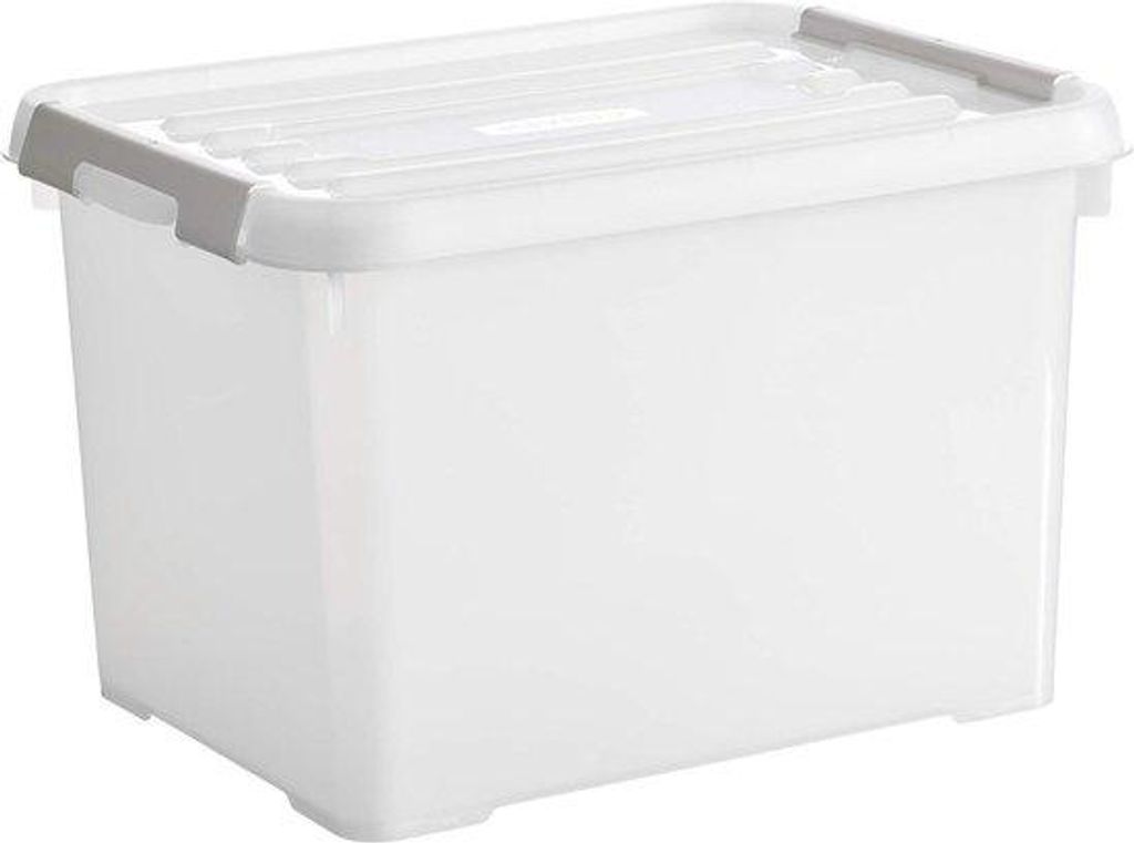 Weißer 20l Recyling-Speicherbox mit Schnellverschluss