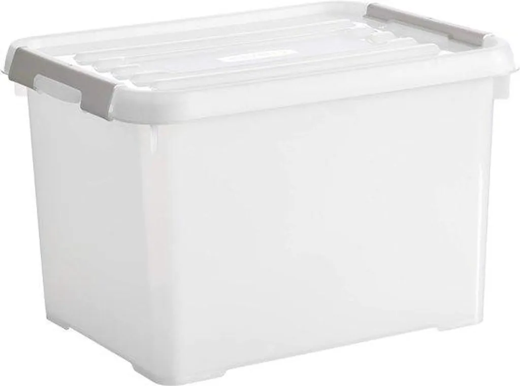 Bac de rangement blanc 20 litres recyclable pour tri et stockage