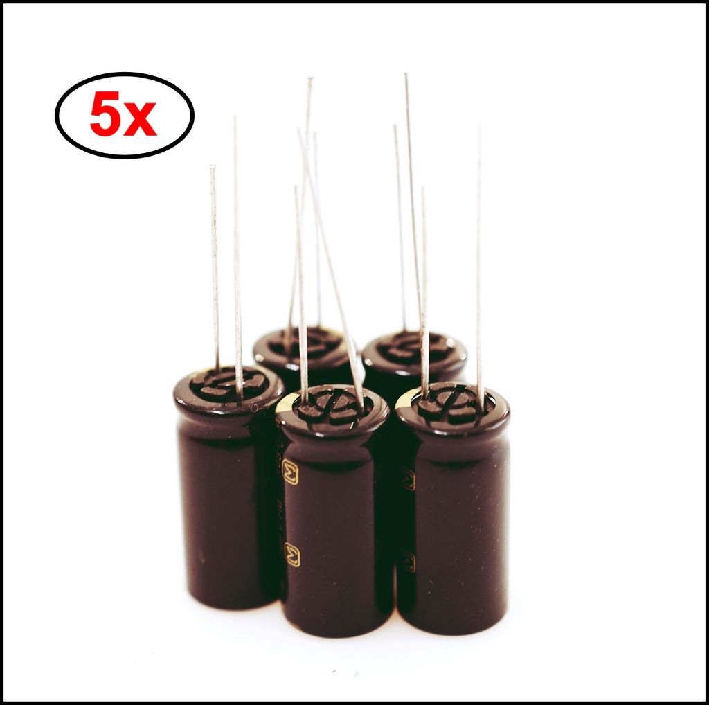 5x Panasonic Elko Radial 2200μF 50V 105° Cap Kondensator #724960
