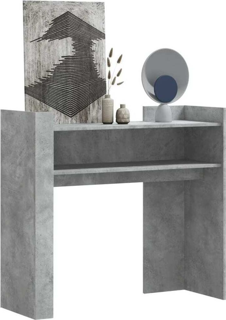 (Robust Möbel)Konsolentisch - modernes Design - Flurtisch/Beistelltisch - Betongrau 100x35x90cm Holzwerkstoff NEU923739 - Konsolentische