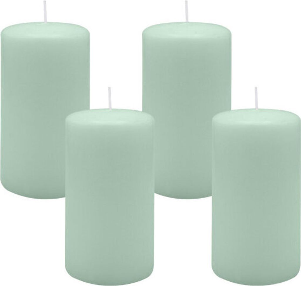 4er Set Adventskranzkerzen Seafoam Seegrün Ø 70 x 130 mm Produktbild 