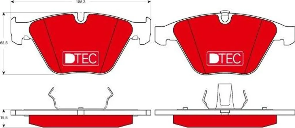 Plaquettes de Frein TRW GDB1498DTE pour BMW Série 3 E90 et Série 5 E60