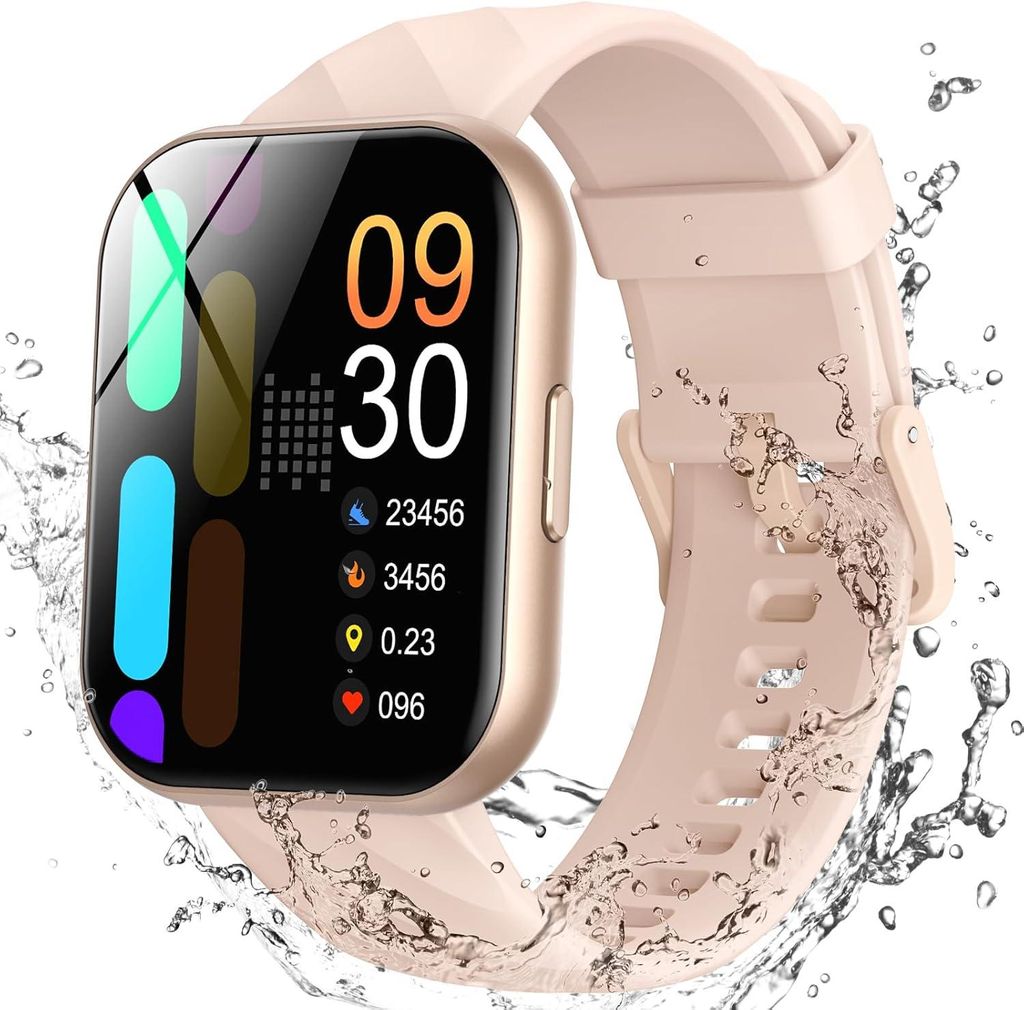 Parsonver Damen Smartwatch 1,8 Zoll HD – 5ATM Wasserdicht Sportuhr mit 100+ Sportmodi, Herzfrequenz- & Schlaftracking, Fitnessuhr für Android & iOS