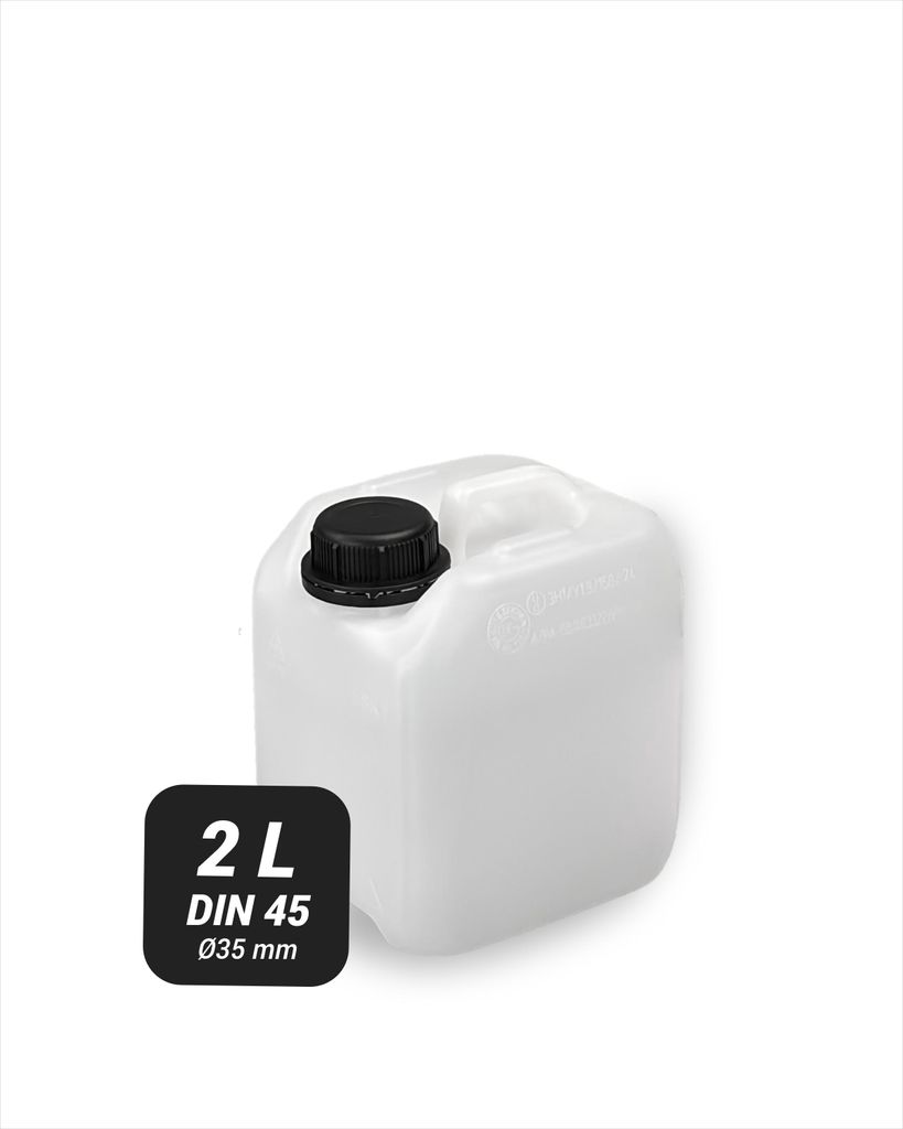 Leerkanister aus HD-PE, DIN 45, natur (2,0 Liter)