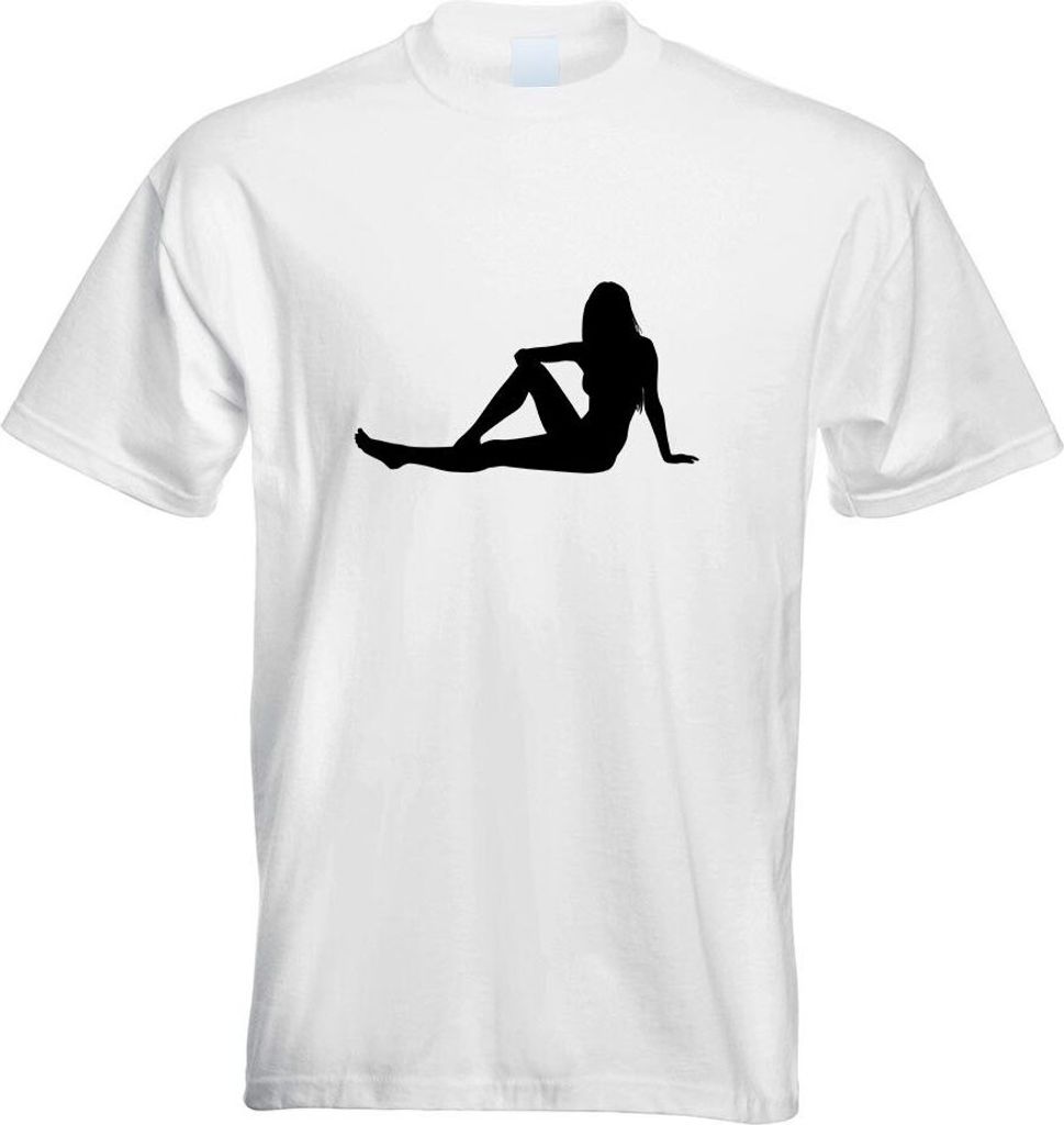 Kiwistar - T-Shirt - Weiss - s... Girl sitzend Motiv Bedruckt Funshirt Design Print - mit Motiv Bedruckt - Funshirt Design - Sport - Freizeit - Her...
