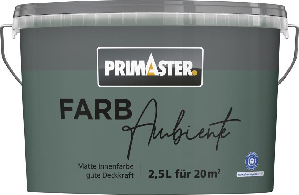 Primaster Farbambiente Wandfarbe matt waldgrün 2,5 L Produktbild 