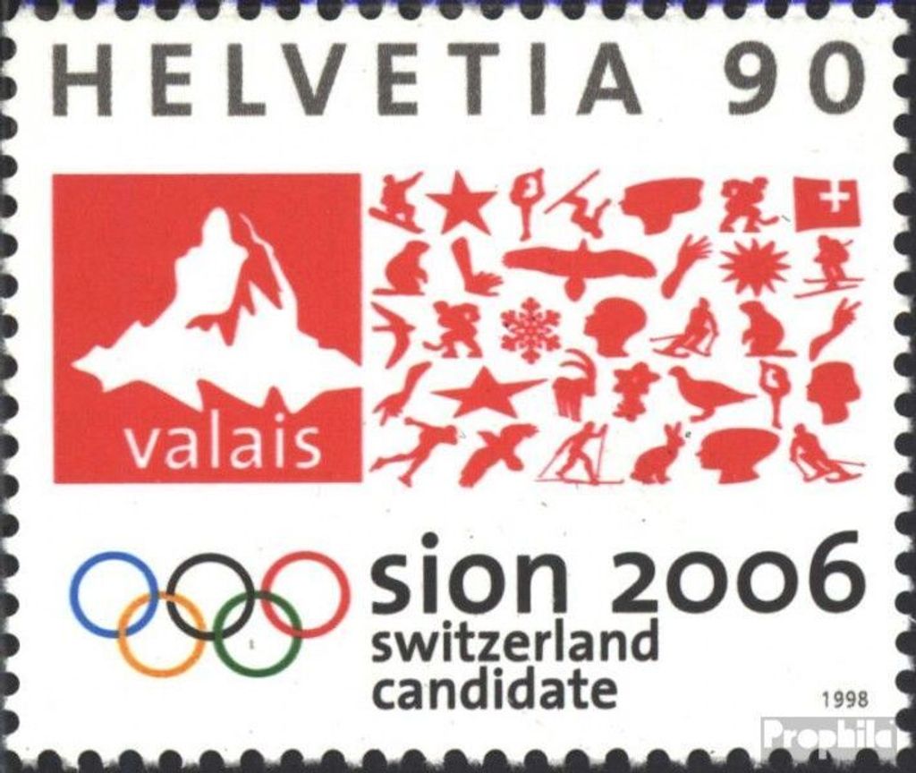 Briefmarken Schweiz 1998 Mi 1639 (kompl.Ausg.) gestempelt Olympische Winterspiele