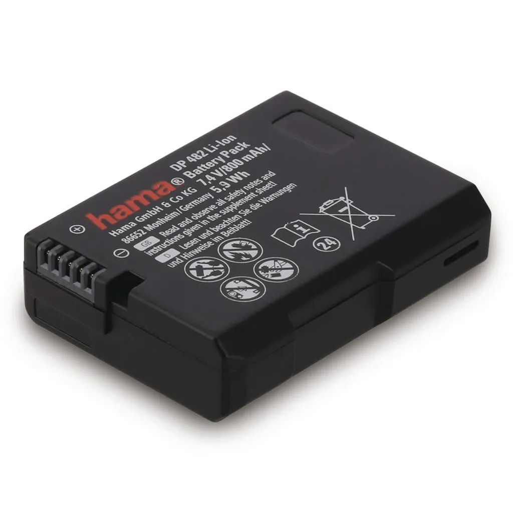 Batterie de Secours Hama DP 482 800 mAh pour Voyages et Reportages Photo