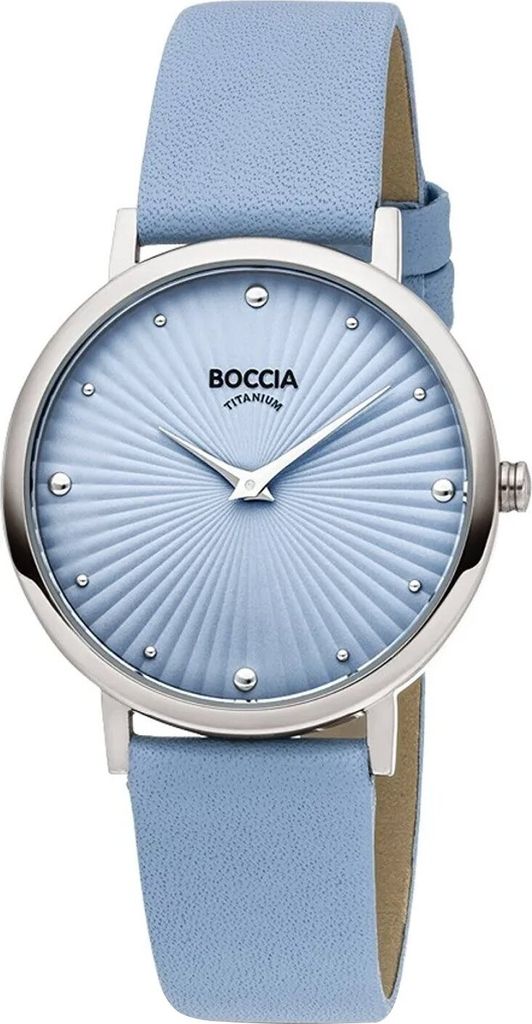 Boccia Damenarmbanduhr Trend 3365-01 Titan, Leder, blau, Produktbild 1