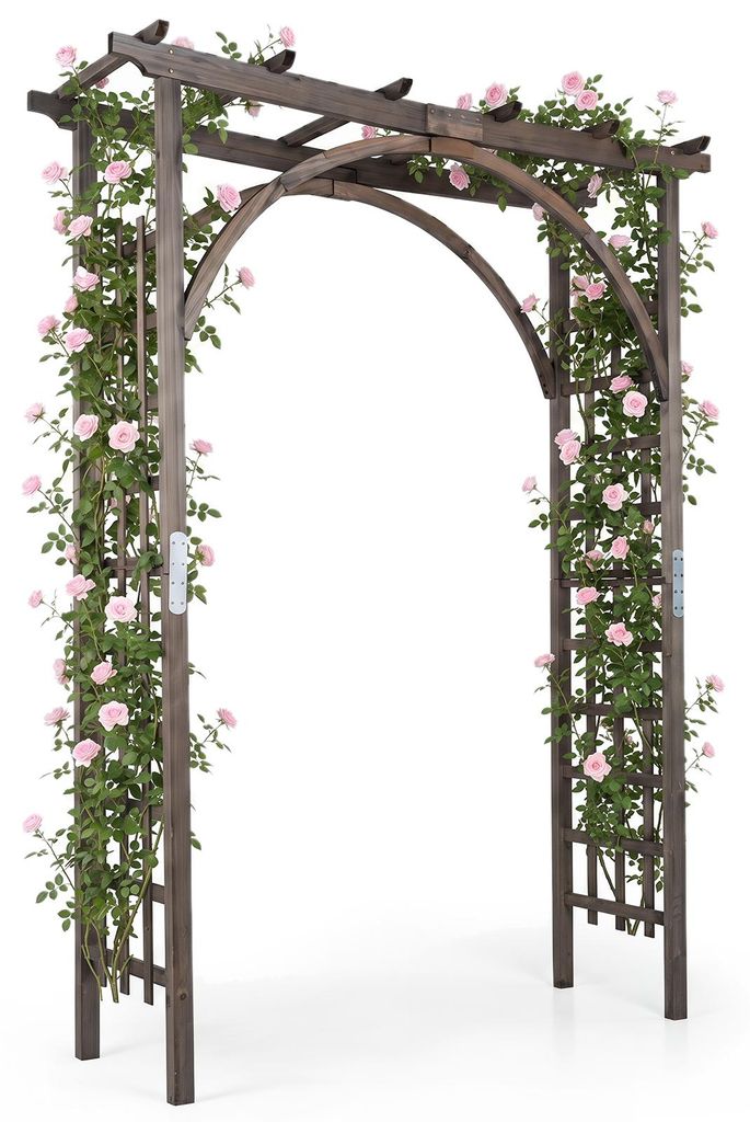 COSTWAY, arco da giardino in legno di abete, 160 x 60 x 216 Immagine del prodotto 