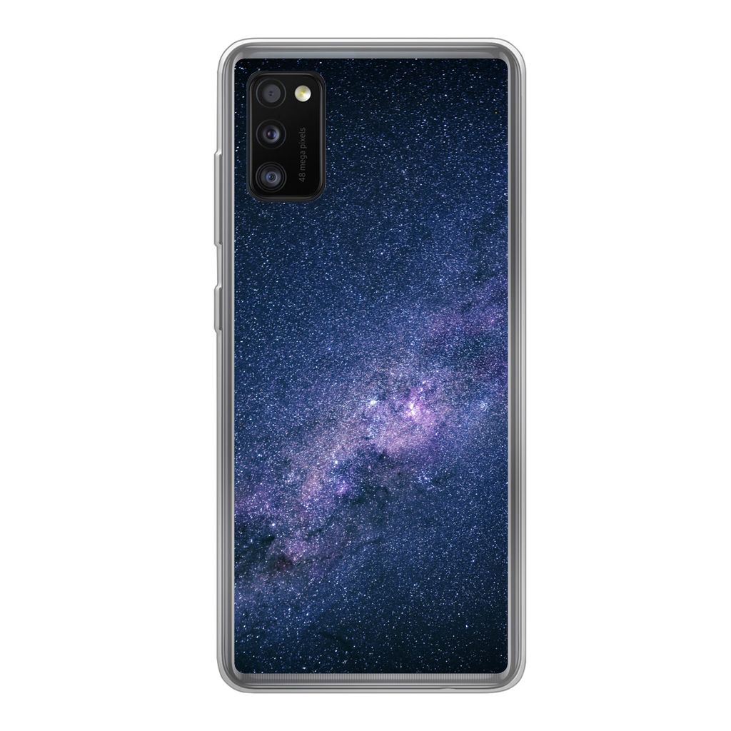 MuchoWow Handyhülle Schutzhülle Hülle für Samsung Galaxy A41 Galaxie - Sterne - Weltraum - Jungen - Mädchen - Kinder Silikon Softcase Handy ...