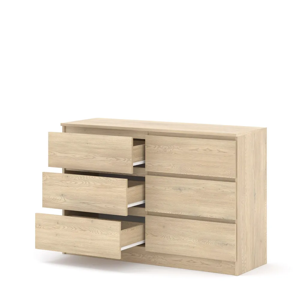 Commode 120 cm MAJA S6 Chêne Cremona - Meuble de Rangement Robuste - 2