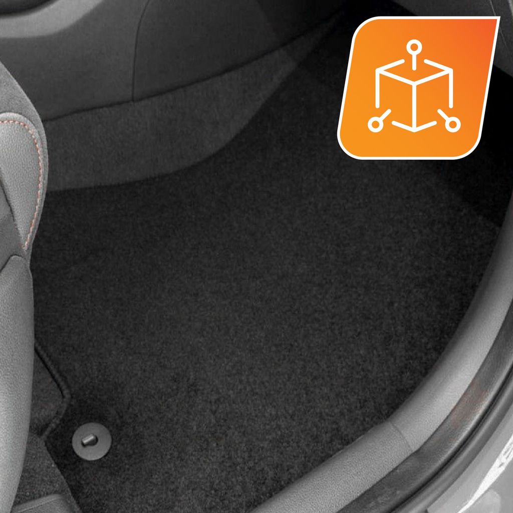 J&J AUTOMOTIVE Tapis De Sol Velours Noir Sur Mesure Pour Suzuki Celerio Depuis 2015 - Antidérapant