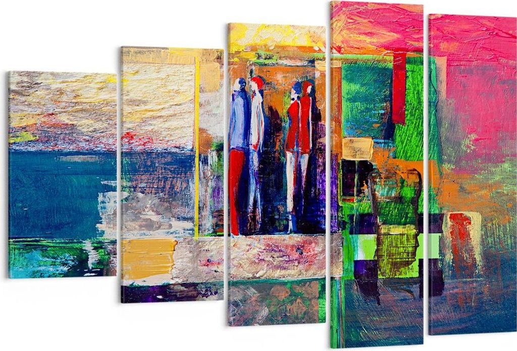 Bild auf Leinwand - Leinwandbild - Abstraktion modern - 150x100cm - Wand Bild - Wanddeko - Leinwanddruck - Bilder - Kunstdruck - Wanddekoration - L...