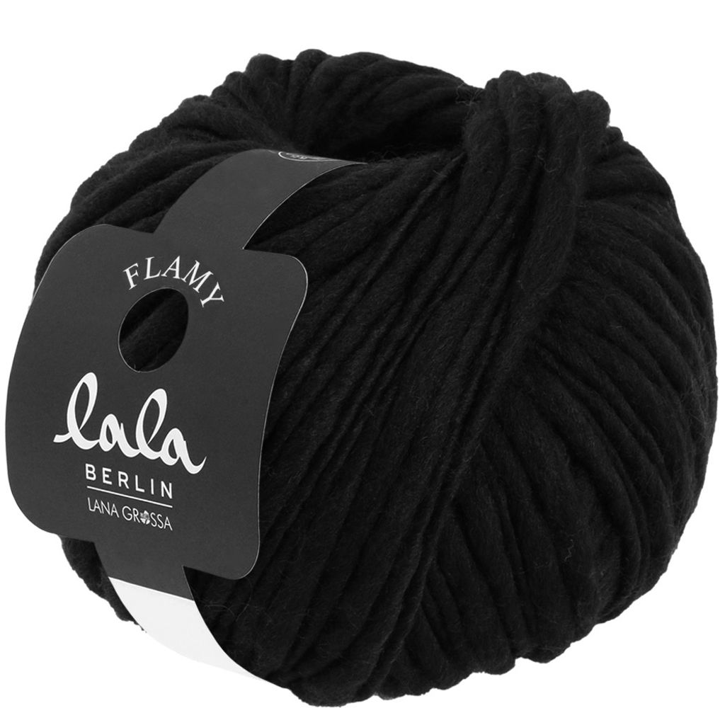 Lana Grossa lala Berlin Flamy, Farbe:006 - Schwarz Produktbild 