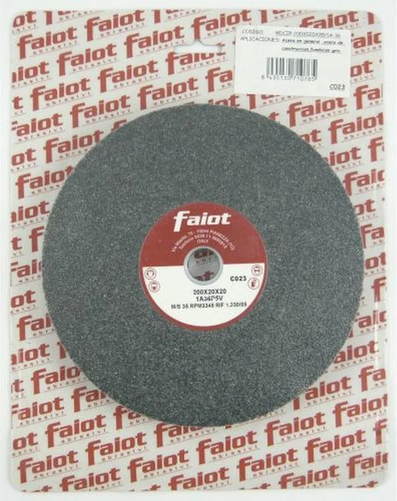 Mola FAIOT 1A-60 175mm Grigio: Ruota Abrasiva Professionale per Acciaio