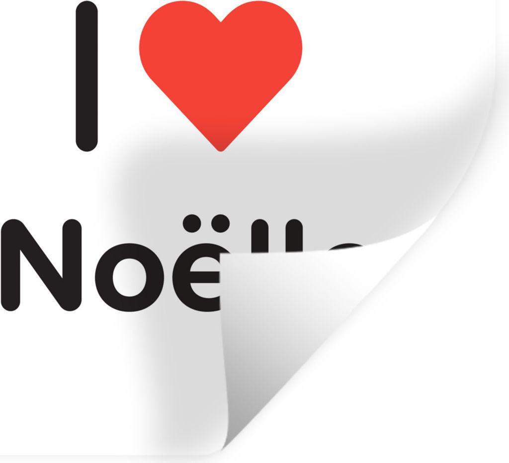 MuchoWow Wandtattoo Wandsticker Wandaufkleber Ich liebe - Noëlle - Mädchen 30x30 cm Selbstklebend und Repositionierbar - Repositionierbar - Was...